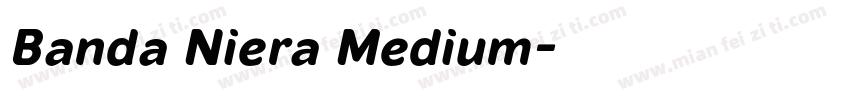 Banda Niera Medium字体转换